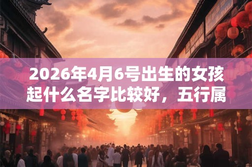 2026年4月6号出生的女孩起什么名字比较好，五行属什么