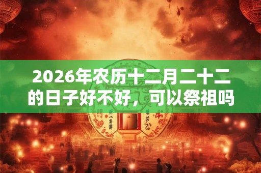 2026年农历十二月二十二的日子好不好，可以祭祖吗？