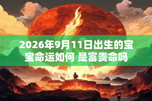2026年9月11日出生的宝宝命运如何 是富贵命吗