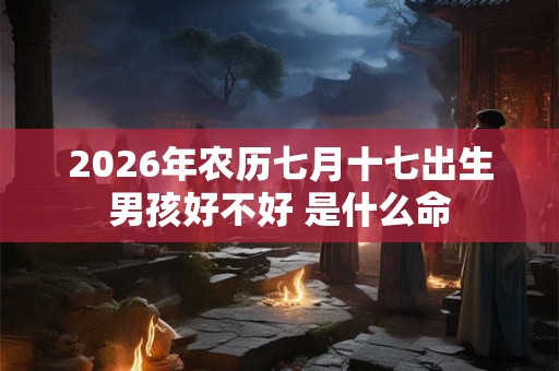 2026年农历七月十七出生男孩好不好 是什么命