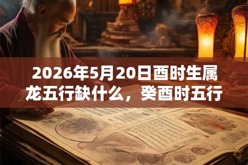 2026年5月20日酉时生属龙五行缺什么，癸酉时五行缺什么