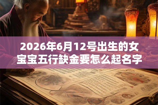 2026年6月12号出生的女宝宝五行缺金要怎么起名字
