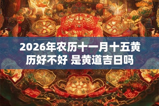 2026年农历十一月十五黄历好不好 是黄道吉日吗