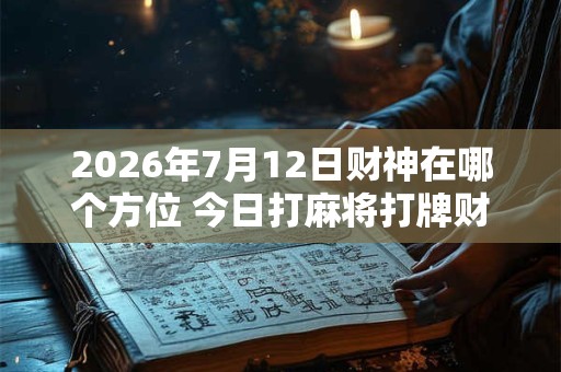2026年7月12日财神在哪个方位 今日打麻将打牌财运方位！