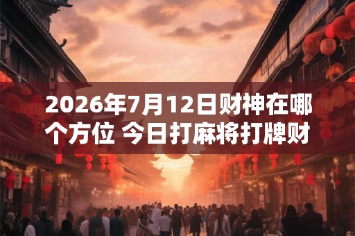 2026年7月12日财神在哪个方位 今日打麻将打牌财运方位！