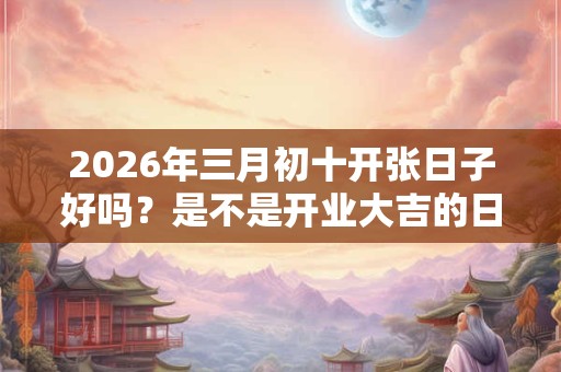 2026年三月初十开张日子好吗？是不是开业大吉的日子？