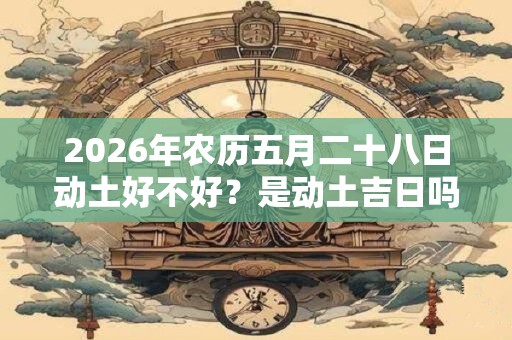 2026年农历五月二十八日动土好不好？是动土吉日吗？