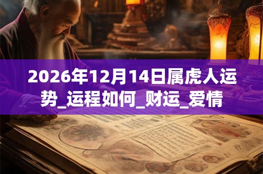 2026年12月14日属虎人运势_运程如何_财运_爱情
