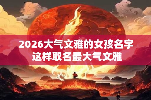 2026大气文雅的女孩名字 这样取名最大气文雅