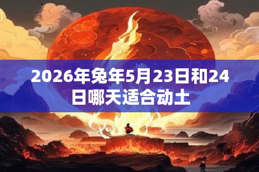 2026年兔年5月23日和24日哪天适合动土