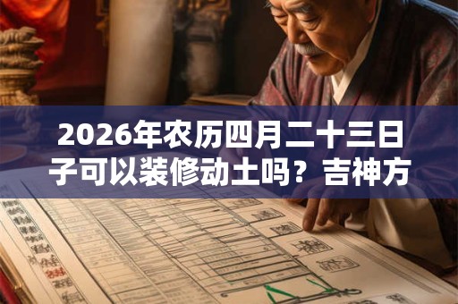 2026年农历四月二十三日子可以装修动土吗？吉神方位在哪？