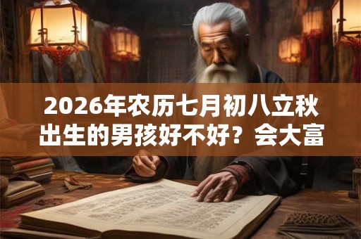 2026年农历七月初八立秋出生的男孩好不好？会大富大贵吗？
