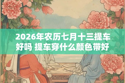 2026年农历七月十三提车好吗 提车穿什么颜色带好运 2026年农历七月十三提车好吗 提车穿什么颜色带好运
