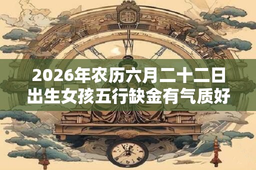 2026年农历六月二十二日出生女孩五行缺金有气质好听名字 2026年农历六月二十二日出生女孩五行缺金有气质好听名字