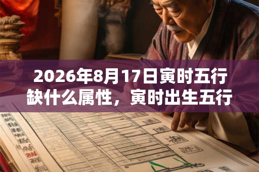 2026年8月17日寅时五行缺什么属性，寅时出生五行缺什么