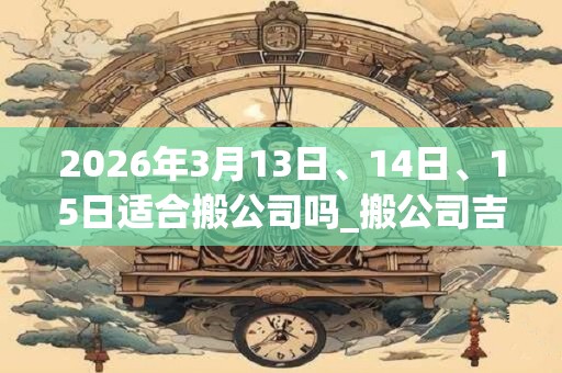 2026年3月13日、14日、15日适合搬公司吗_搬公司吉利吗