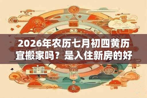 2026年农历七月初四黄历宜搬家吗？是入住新房的好日子吗