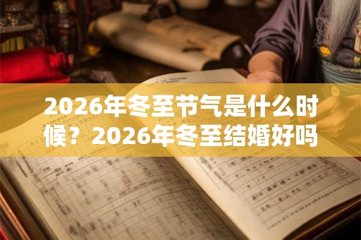 2026年冬至节气是什么时候？2026年冬至结婚好吗？