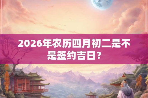 2026年农历四月初二是不是签约吉日？