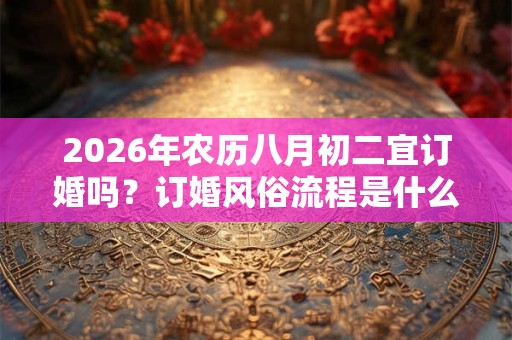 2026年农历八月初二宜订婚吗？订婚风俗流程是什么？
