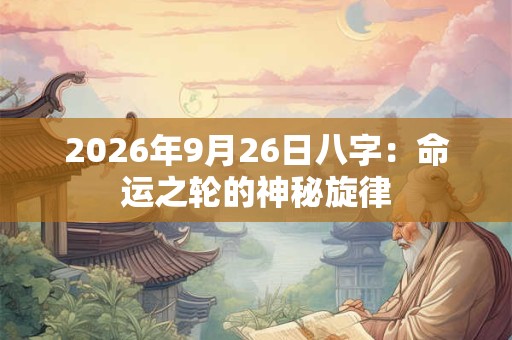 2026年9月26日八字：命运之轮的神秘旋律