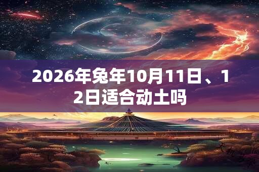2026年兔年10月11日、12日适合动土吗