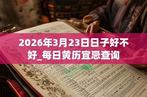 2026年3月23日日子好不好_每日黄历宜忌查询