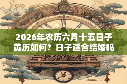 2026年农历六月十五日子黄历如何？日子适合结婚吗？