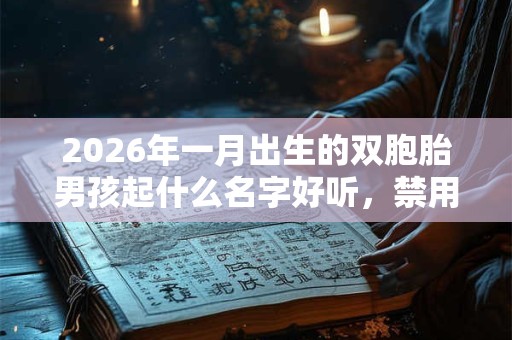 2026年一月出生的双胞胎男孩起什么名字好听，禁用什么字