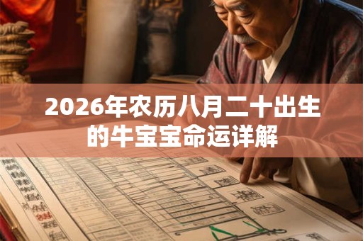 2026年农历八月二十出生的牛宝宝命运详解