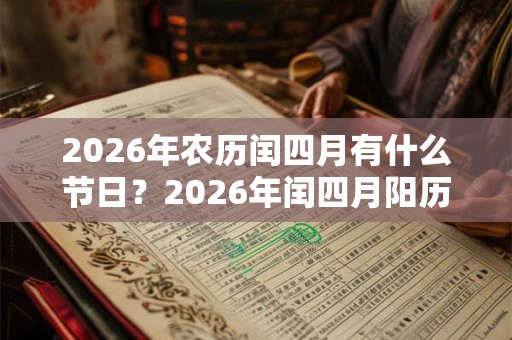 2026年农历闰四月有什么节日?2026年闰四月阳历时间? 2026年农历闰四月有什么节日?2026年闰四月阳历时间?
