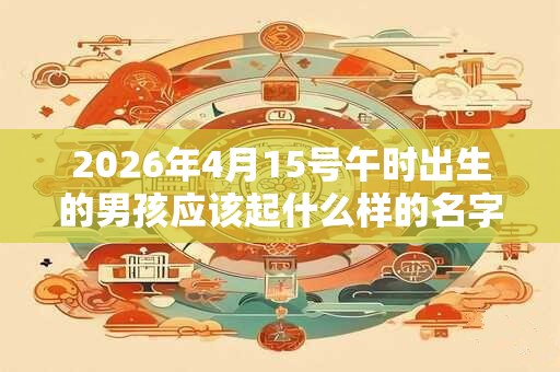 2026年4月15号午时出生的男孩应该起什么样的名字