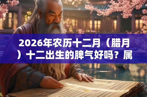 2026年农历十二月(腊月)十二出生的脾气好吗?属于什么星座? 2026年农历十二月(腊月)十二出生的脾气好吗?属于什么星座?