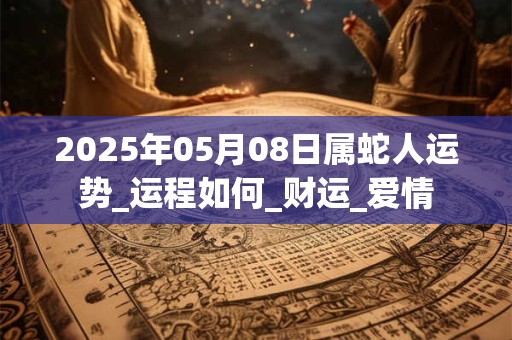 2025年05月08日属蛇人运势_运程如何_财运_爱情