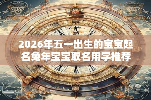 2026年五一出生的宝宝起名兔年宝宝取名用字推荐