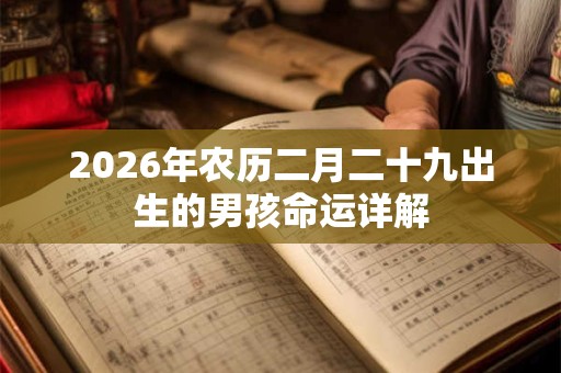 2026年农历二月二十九出生的男孩命运详解 2026年农历二月二十九出生的男孩命运详解