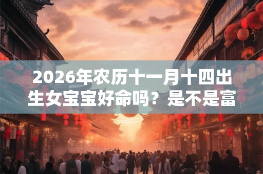 2026年农历十一月十四出生女宝宝好命吗？是不是富贵命？