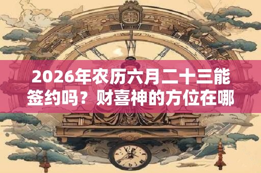2026年农历六月二十三能签约吗？财喜神的方位在哪？