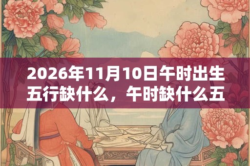 2026年11月10日午时出生五行缺什么，午时缺什么五行