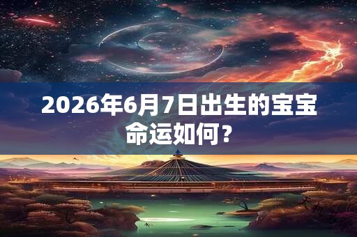 2026年6月7日出生的宝宝命运如何？
