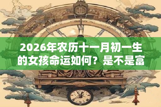 2026年农历十一月初一生的女孩命运如何?是不是富贵命? 2026年农历十一月初一生的女孩命运如何?是不是富贵命?