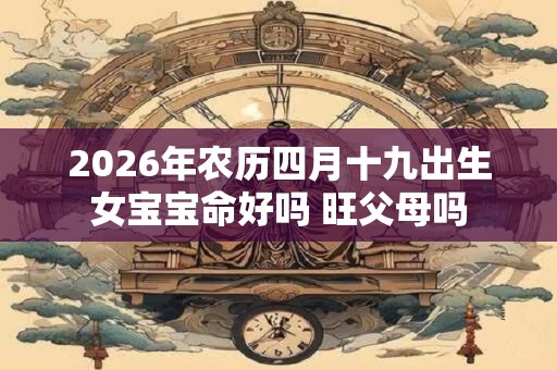 2026年农历四月十九出生女宝宝命好吗 旺父母吗