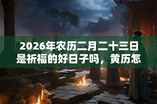 2026年农历二月二十三日是祈福的好日子吗，黄历怎样？