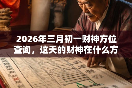 2026年三月初一财神方位查询，这天的财神在什么方向？