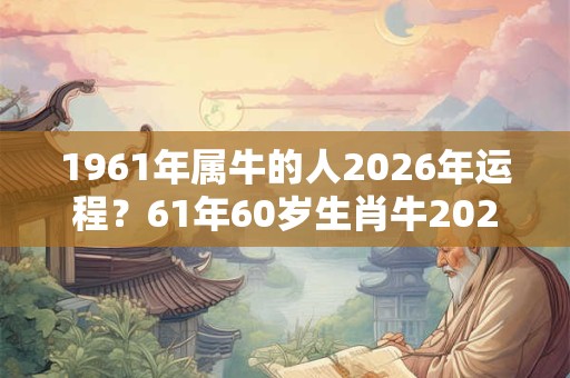 1961年属牛的人2026年运程?61年60岁生肖牛2026年运势 1961年属牛的人2026年运程?61年60岁生肖牛2026年运势