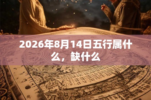 2026年8月14日五行属什么，缺什么