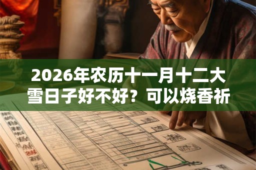 2026年农历十一月十二大雪日子好不好？可以烧香祈福吗？