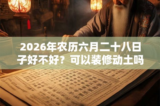2026年农历六月二十八日子好不好？可以装修动土吗？