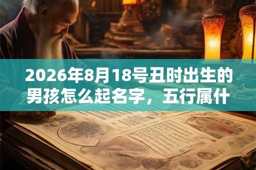 2026年8月18号丑时出生的男孩怎么起名字，五行属什么