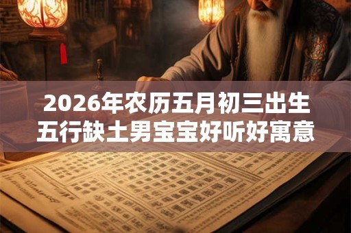 2026年农历五月初三出生五行缺土男宝宝好听好寓意名字推荐 2026年农历五月初三出生五行缺土男宝宝好听好寓意名字推荐
